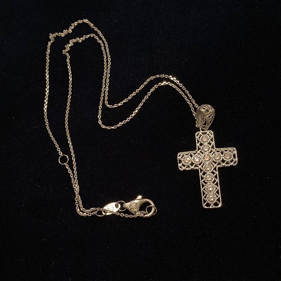 Lisa Robertson Sterling Lace Cross Necklace, NWOT - Picture 1 of 5